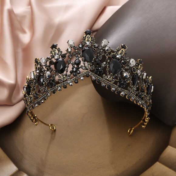 Queen Crown Rhinestone Wedding Crowns and Tiaras for Women